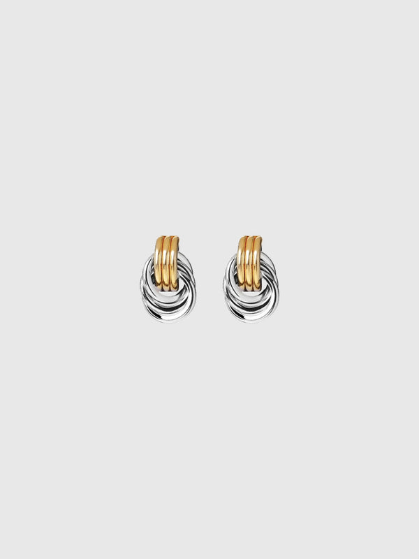 The Mila Mini Earrings Two Tone